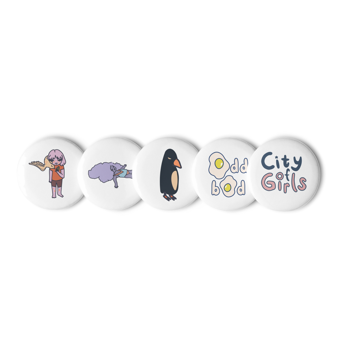 City of Girls Friends Pin Buttons