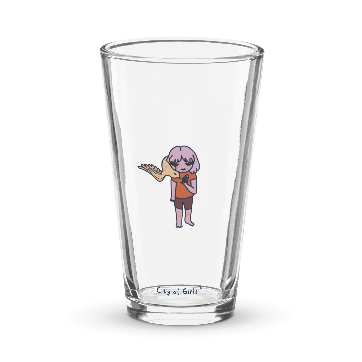 Birdgirl Shaker pint glass