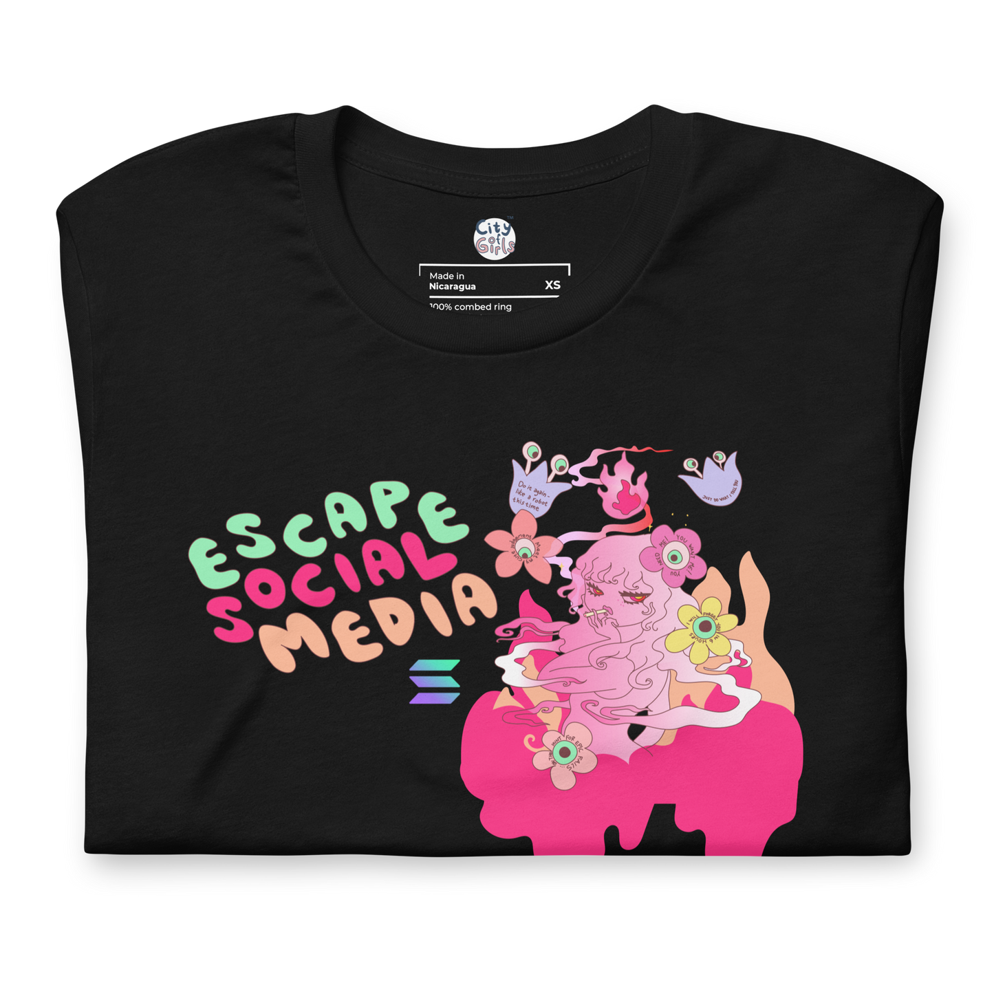 Escape Social Media Solana Edition Tee