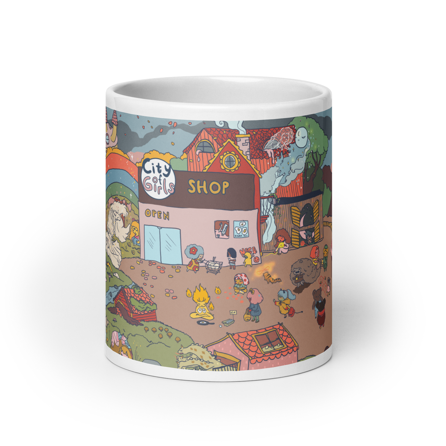 City of Girls Small Town Glossy Mug