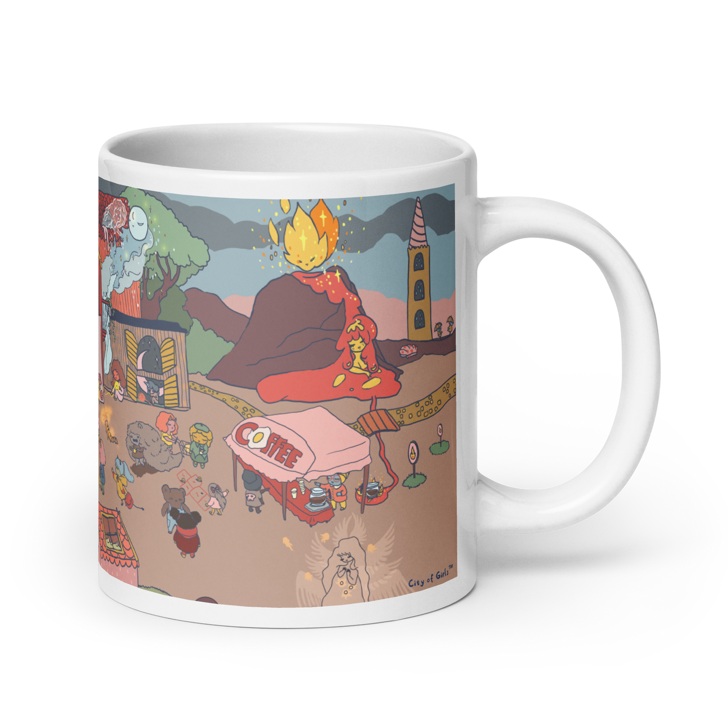 City of Girls Small Town Glossy Mug